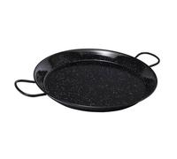 VAELLO - Plat à Paella en Métal Émaillé - Plat de Cuisson Résistant - Accessoire Cuisine Extérieure Facile à Nettoyer - Poêle à Paella à 2 Poignées, Ø 40 cm