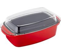 Plat à rôtir avec couvercle rouge