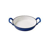 Plat À Rôtir Émail Poêle antiadhésive épaississante à double oreille | Omelette ménagère légère for cuisinière à gaz et cuisinière à induction utilisation universelle(Blue)