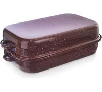Plat à rôtir émaillé avec couvercle, rectangulaire, 1,5 l