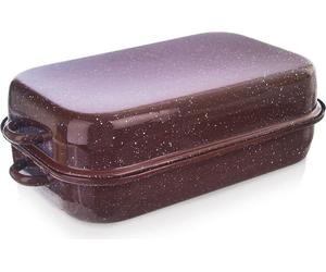 Plat à rôtir émaillé avec couvercle, rectangulaire, 1,5 l