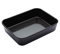 Plat à rôtir émaillé - Noir - 34 x 26 x 7 cm - Compatible induction - Pour four jusqu'à 220 °C