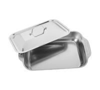 Plat à Rôtir Rectangulaire Profond, en Acier Inoxydable, pour Four et | Répartition Homogène Chaleur, Compatible Lave-vaisselle, Usage Polyvalent pour Griller, Rôtir et Cuire