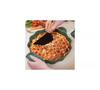 Plat à tarte D29.5 cm COOKUT fougère, un coupe tarte et un livre de recette