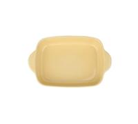 Plat Au Four Plat de cuisson rectangulaire en céramique avec poignées(Yellow,Moyen)