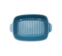 Plat Au Four Poignée à oreille en diamant, conception de style four rectangulaire(Blue,Moyen)