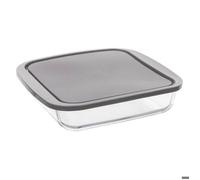 Secret de Gourmet - Plat à four en verre carré Keepeat - Couvercle silicone - 22 cm transparent