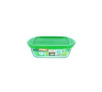 Pyrex Plat à four Cook & Store 4936458 - Verre carré avec couvercle 20x17 cm transparent