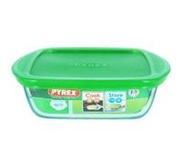 Pyrex Plat à four Cook & Store 4936458 - Verre carré avec couvercle 20x17 cm transparent