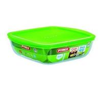 Pyrex 4936458 Cook&store Plat À Four En Verre Carré Avec Couvercle 25x22 Cm