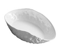 Plat Coquillage en Céramique Blanc, Bol à Soupe et Service
