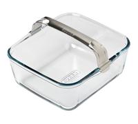Plat cuisson carré avec anse - PYREX - 2,1 L - verre - air fryer - haute résistance