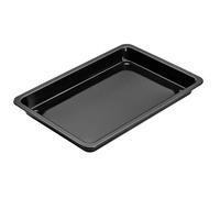 Dr. Oetker Plat à four 1308 – Acier émaillé, plaque cuisson pizza 42×29×4 cm, Noir