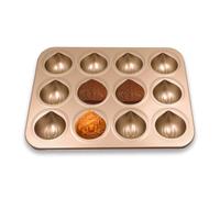 Plat de cuisson à châtaigne à 12 cavités, plaque de cuisson antiadhésive | pour gâteaux en forme de châtaignes, madeleines et mini desserts, moule de cuisson allant au four pour dessert de fête