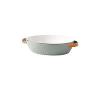 Plat de cuisson Bol à fromage for four micro-ondes domestique, plaque de cuisson bords dorés, moule rectangulaire(Green)