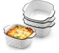 Plat de cuisson carré - 370 g - adapté à la friteuse à air chaud - porcelaine haut de gamme - pièce unique