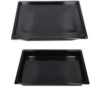 Plat de cuisson et lèchefrite - Émaillé - 45,8 x 36,4 cm - Noir - Pour fours Gorenje, Privileg, Asko, Körting et Pelgrim