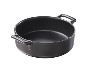 Plat de cuisson four BELLE CUISINE 18,5 cm, rond, noir mat, porcelaine, REVOL