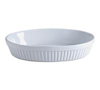 Plat de cuisson four CLASSIC 28 cm, ovale, blanc, grès, Mason Cash