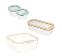 Plat de cuisson four PKV-089, lot de 4 pcs, verre / silicone, Pebbly
