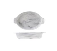 Plat de cuisson Grande assiette creuse en céramique à double oreille for pâtes de riz au curry 1200 ml/2000 ml Casserole(Petit)
