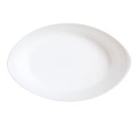 Luminarc - Plat ovale Blanc Smart Cuisine Carine 250°C - Plat à Four en Verre Innovant - Léger et Extra-Résistant - Nettoyage Facile - Fabrication en France - Dimensions 21x13 cm