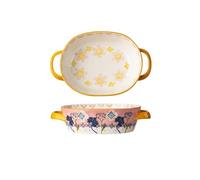 Plat de cuisson Marmite en terre cuite, vaisselle, plaque de cuisson profonde céramique à mille couches avec poignée, 800 ml Casserole