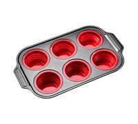 Plat de pâtisserie en silicone | moule à cupcakes antiadhésif, démoulage facile, réutilisable - formes en silicone pour œufs pour cuisson au four - Pour four, friteuse à air, friture, dessert, choco