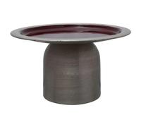 Plat de Présentation Design Leca 24cm Argent & Prune