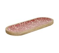 - Plat de Présentation en Bois "Inaya" 40cm Terracotta