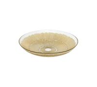 Plat de Présentation en Verre Celeste 30cm Doré