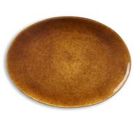 Plat de service 45 x 34 cm, noir/ambre, Bitz