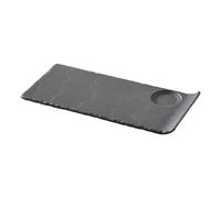 Plat de service BASALT 29 x 13,4 cm, effet ardoise, céramique, REVOL