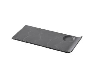 Plat de service BASALT 29 x 13,4 cm, effet ardoise, céramique, REVOL