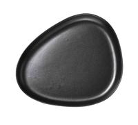 Plat de service COURBE 35 cm, noir, grès, LIND DNA
