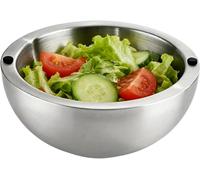 Plat de service en acier inoxydable - Bol à sauce isotherme - Idéal pour présenter les repas en extérieur - Double isolation sous vide - 20 cm - Argenté