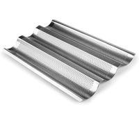 Plat de service en acier inoxydable Ibenzoa®, 28 x 25 cm – Plat de cuisson et de présentation en acier inoxydable, résistant à la chaleur jusqu'à 200°C, adapté à la cuisinière, au four et au réfrigéra