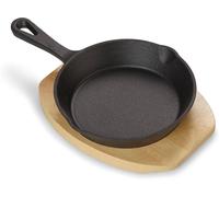 Plat de service en fonte - Mini-casseroles - Service élégant - Inclus une planche de service - 158 cm - Noir