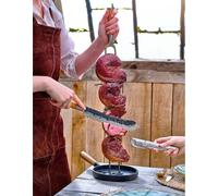 Plat de Service, Forged Churrasco, Fonte Ø18 cm, Manche en Bois d'Olivier