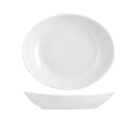 12 Assiettes Gondole Tivoli En Porcelaine Blanche 21X18 Cm Fabriquées En Italie