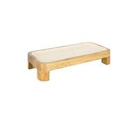 ALTOBUY Plat de service Manguier intérieur nid d'abeille beige L30cm Marron
