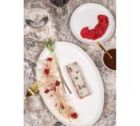 Plat de service ovale Ecume 30x20,5 cm