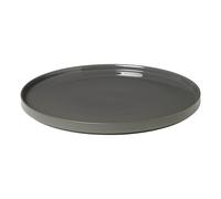Plat de service PILAR 32 cm, gris foncé, céramique, Blomus