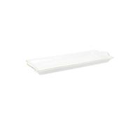 Plat de Service Rectangulaire en Porcelaine Liseré Doré 31x15 cm - CLASS -