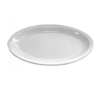 Plat De Service Saturnia Roma Ovale Blanc