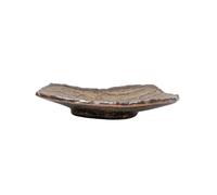 Plat de service TERRA 21 x 17 cm, marron, céramique, MIJ