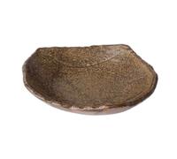 Plat de service TERRA 26 x 23 cm, marron, céramique, MIJ