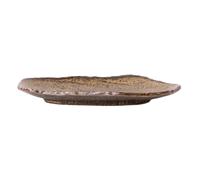 Plat de service TERRA 27 x 17 cm, marron, céramique, MIJ