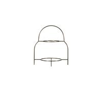 Plat en acier inoxydable doré, porte-assiettes, 2 niveaux - House Doctor, Sana - 22x32x37 cm