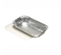 Coupelle en aluminium, avec couvercle, 650 ml